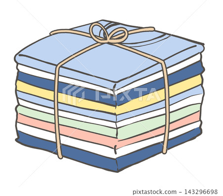 Illustration of a collection of old cloth Illustration of a collection of old cloth 143296698