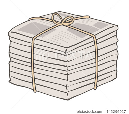 Illustration of newspapers gathered together Illustration of newspapers gathered together 143296917