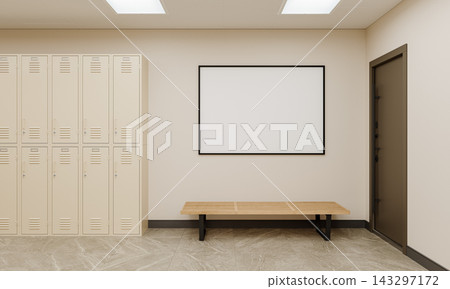 large blank billboard on a street wall 143297172