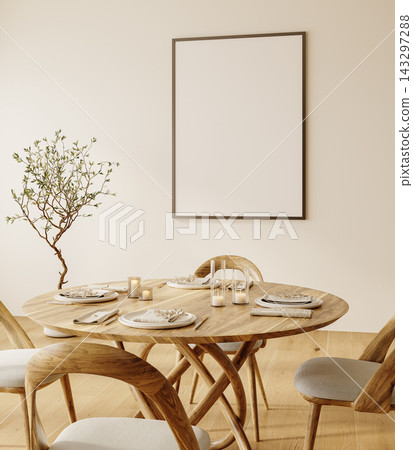mock up blank frame on wooden table mock up blank frame on wooden table 143297288