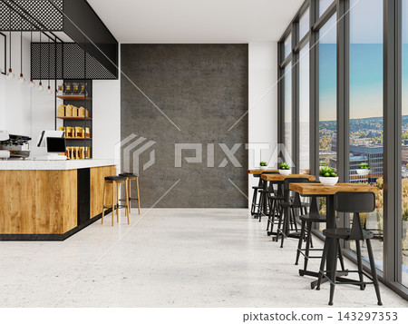 dining room with a dining table and a modern dining 143297353