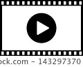 Film-style frame and play button icon 143297370