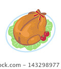 Illustration of roast chicken 143298977