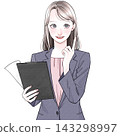 一位女白領正在演講 143298997