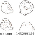 Watercolor painting of a snowy owl Watercolor painting of a snowy owl 143299184