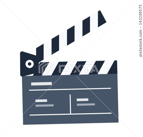 Film production movie director clapperboard open slate dark style vector illustration Film production movie director clapperboard open slate dark style vector illustration 143299575