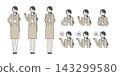 公司員工與自僱人士：[按職業分類的女性角色插圖集] 143299580