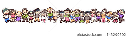 A large group of children A large group of children 143299602