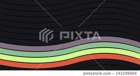 Abstract flowing waves of color against a dark background Abstract flowing waves of color against a dark background 143299984