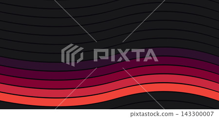 Abstract wavy lines in dark gradient colors with a smooth transition Abstract wavy lines in dark gradient colors with a smooth transition 143300007