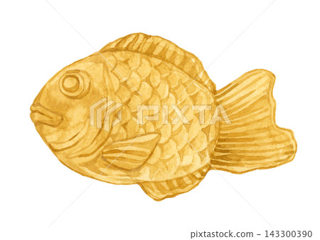 鯛魚燒(單品) - 手繪水彩插畫素材 鯛魚燒(單品) - 手繪水彩插畫素材 143300390