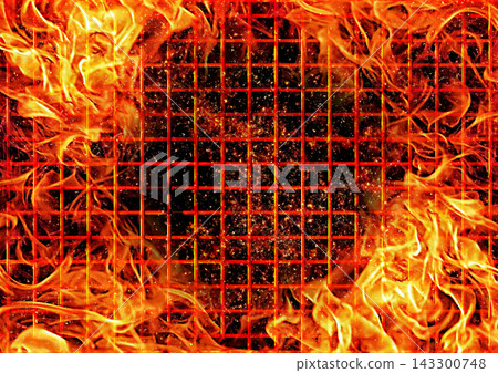 Burning metal mesh and flame energy texture Burning metal mesh and flame energy texture 143300748