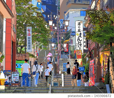 Ikaho Onsen Stone Stairway Ikaho Onsen Stone Stairway 143300872