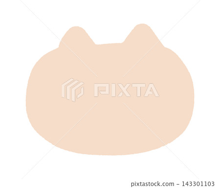 Hand-drawn, loosely styled cat face silhouette icon - Simple and cute cat decorative part illustration material Hand-drawn, loosely styled cat face silhouette icon - Simple and cute cat decorative part illustration material 143301103