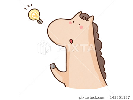 The light bulb lit up and the horse had a brilliant idea (horse sense). The light bulb lit up and the horse had a brilliant idea (horse sense). 143301137
