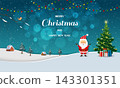 Merry Christmas and Happy new year,Celebrate themed with cute Santa Claus on countryside landscape background 143301351