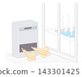 Heating the changing room with a heater before bathing is a way to prevent heat shock in seniors. 143301425