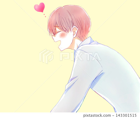 Smiling man in pajamas, romance Smiling man in pajamas, romance 143301515
