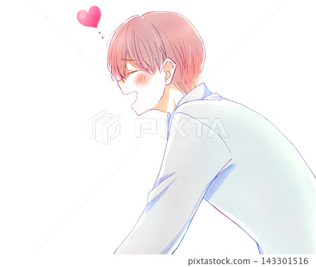 Smiling man in pajamas, romance Smiling man in pajamas, romance 143301516