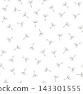 Seamless watercolor pattern with delicate dandelion seeds and parachutes in soft gray. Hand drawn minimal illustration 143301555