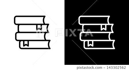 Icon of stacked books; books; reading; learning Icon of stacked books; books; reading; learning 143302562