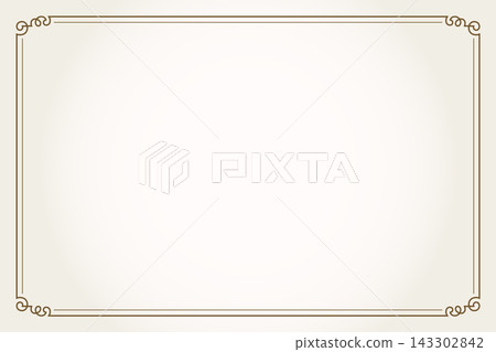 Antique-style sepia vintage frame decorative border that stands out against a background of old paper (line width can be changed) Antique-style sepia vintage frame decorative border that stands out against a background of old paper (line width can be changed) 143302842