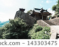 山形縣寶壽山立釋寺的創始人殿和經殿，在初夏的藍天綠樹環繞下。 143303475