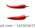Realistic illustration of a red chili pepper. 143303637