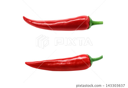 Realistic illustration of a red chili pepper. Realistic illustration of a red chili pepper. 143303637