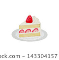 shortcake on a plate 143304157