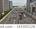 A view of the Metropolitan Expressway Inner Circular Route from the pedestrian deck at Takeshiba Pier. 143305126