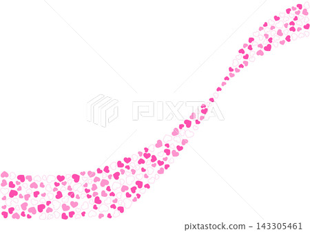 Heart pattern background Pink 3-color border and solid color heart Heart pattern background Pink 3-color border and solid color heart 143305461