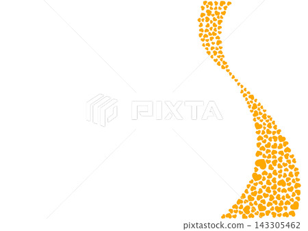 Heart pattern background Orange solid color Heart 143305462