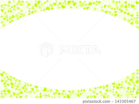 Heart pattern background Yellow-green 3-color border and solid color heart Heart pattern background Yellow-green 3-color border and solid color heart 143305467