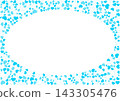 Heart pattern background, three light blue borders and solid color hearts 143305476