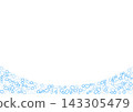 Heart pattern background, 3 colors in blue, border heart 143305479