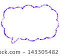 Stained glass style speech bubble, triangular pattern, elongated cloud shape 143305482