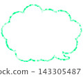 Stained glass style speech bubble, triangular pattern, rounded cloud shape 143305487