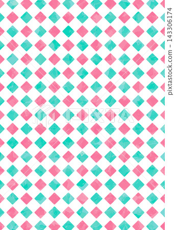 Diamond pattern background material, rhombus pattern, watercolor style, vertical orientation Diamond pattern background material, rhombus pattern, watercolor style, vertical orientation 143306174