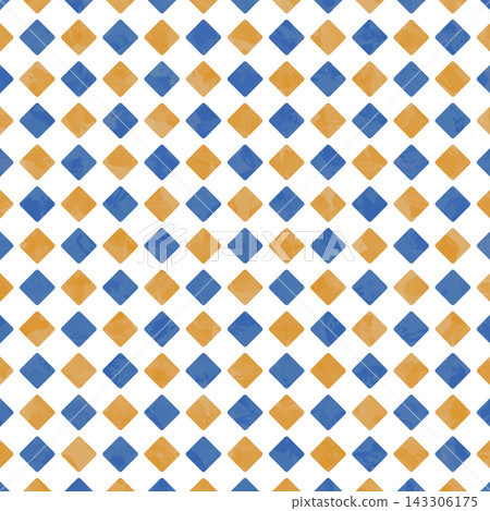 Diamond pattern background material, rhombus pattern, watercolor style, square size Diamond pattern background material, rhombus pattern, watercolor style, square size 143306175