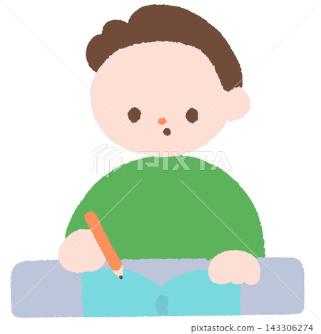 An illustration depicting the daily life of a boy studying. An illustration depicting the daily life of a boy studying. 143306274