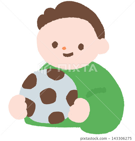 An illustration of a boy's daily life with a soccer ball. An illustration of a boy's daily life with a soccer ball. 143306275
