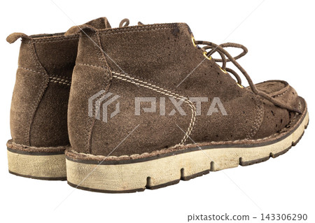 Suede shoes isolated on white background Suede shoes isolated on white background 143306290