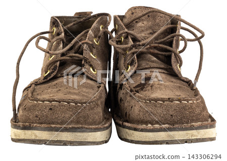 Suede shoes isolated on white background 143306294