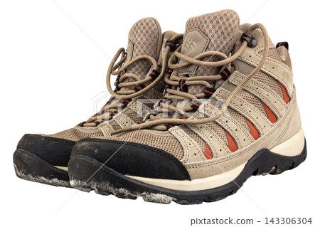 Leather sneakers isolated on white background Leather sneakers isolated on white background 143306304