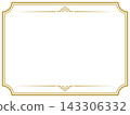 Antique design frame/label/gold/illustration/material 143306332