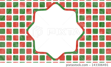 Square pattern background and frame, watercolor style, 16:9 aspect ratio. Square pattern background and frame, watercolor style, 16:9 aspect ratio. 143306491