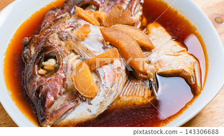 Simmered sea bream Simmered sea bream 143306688