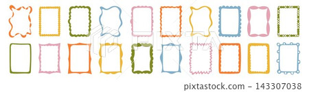 Vector Abstract Doodle Frames Vector Abstract Doodle Frames 143307038
