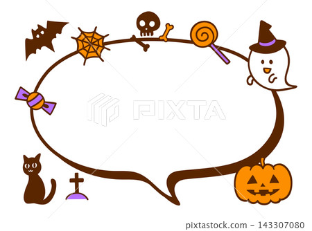 Cute autumn Halloween frame Cute autumn Halloween frame 143307080